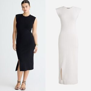 NWOT J. Crew Sleeveless sweater-dress in stretch viscose blend in white